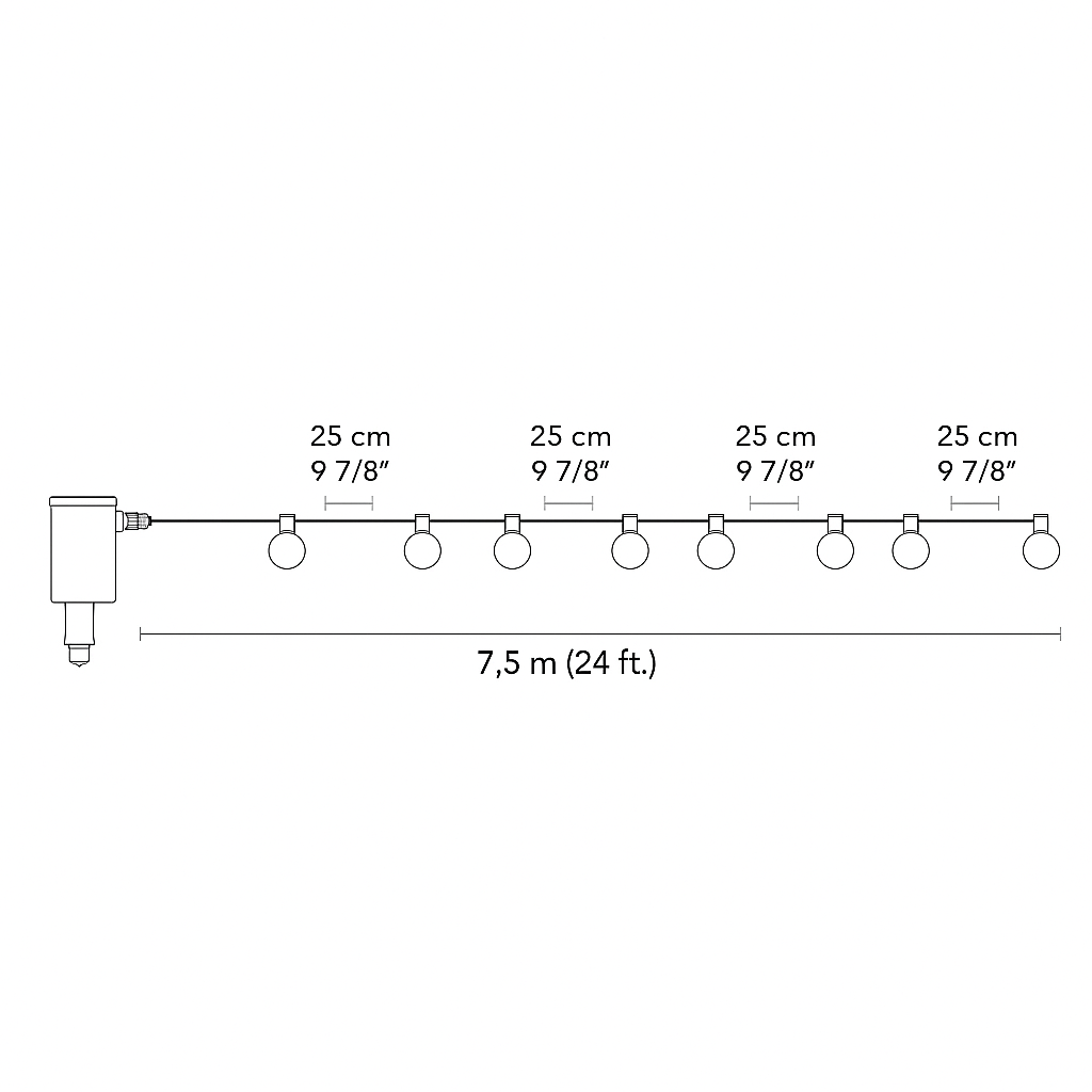 Guirnalda Extensión Luces Navidad Multicolor