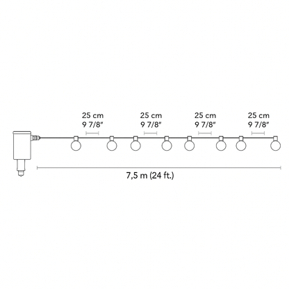 Guirnalda Extensión Luces Navidad Multicolor