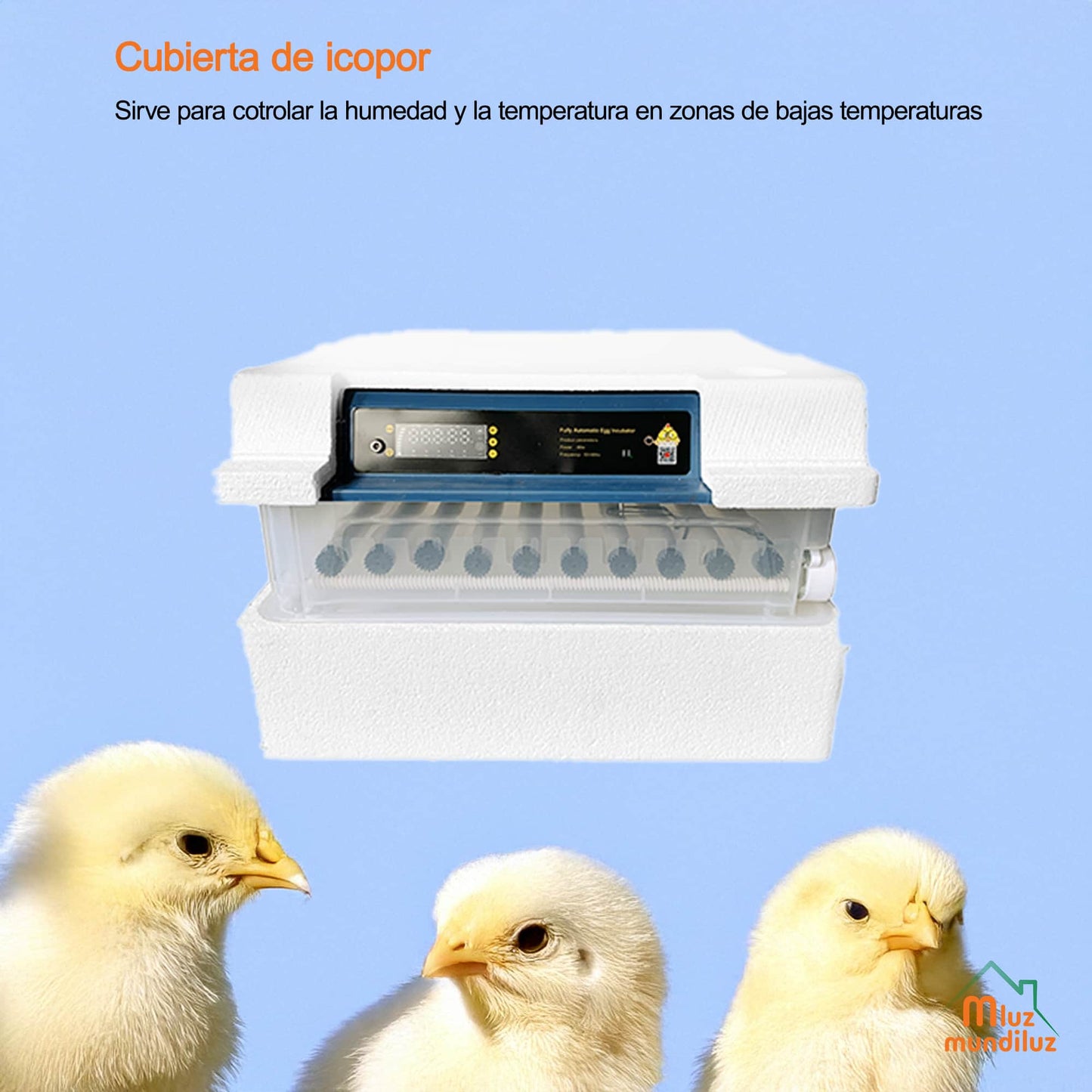 Incubadora De 128 Huevos Volteo Automatico Y Control Humedad
