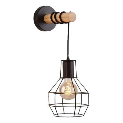 Lampara De Pared Aplique Vintage Modelo Cage