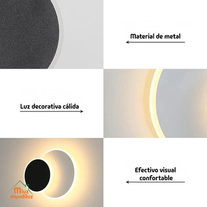 Lámpara De Pared Decortiva Estilo Moderno Dublin.