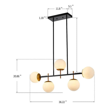 Lampara De Techo Candelabro Moderno Estilo Nórdico Dori