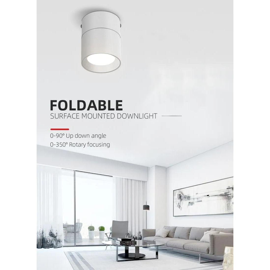 Lampara De Techo Tipo Bala Led Spot Dirigible Blanco