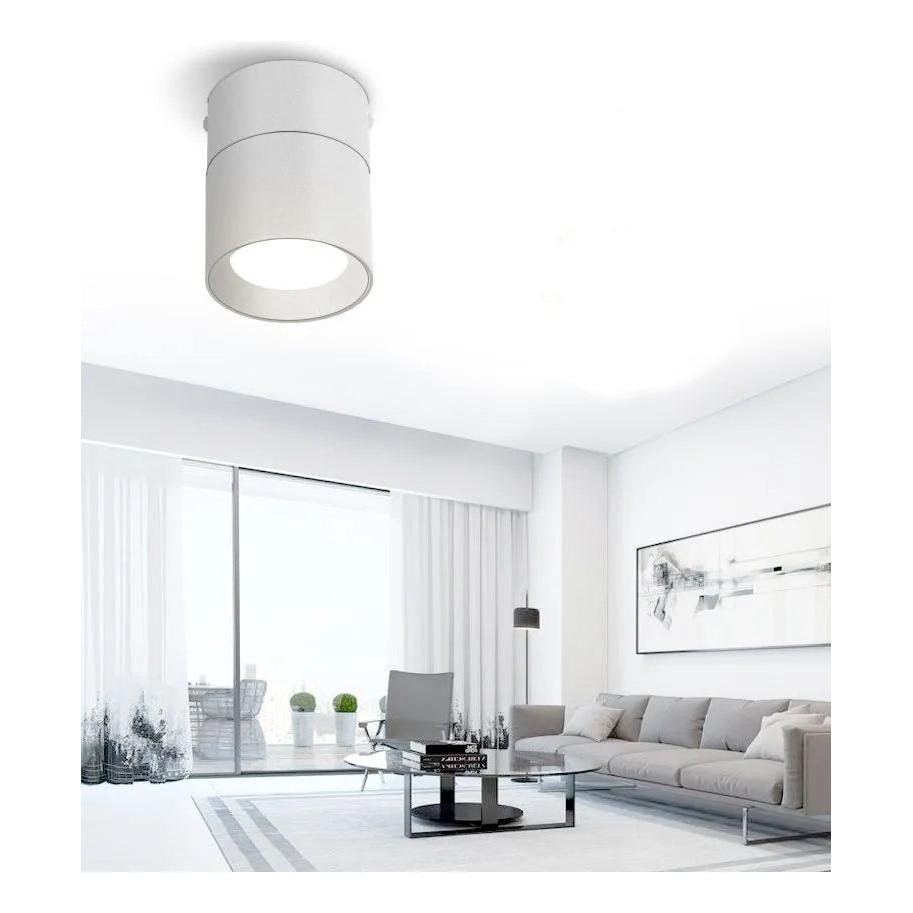 Lampara De Techo Tipo Bala Led Spot Dirigible Blanco