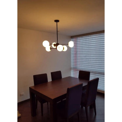 Lampara De Techo Decorativa De Bolas Opalizadas Modelo Odise
