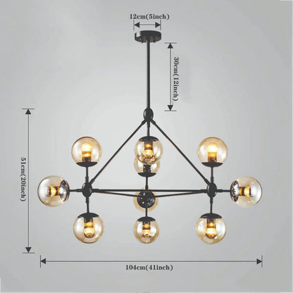 Lámpara De Techo Colgante Vintage Candelabro Modelo Industry