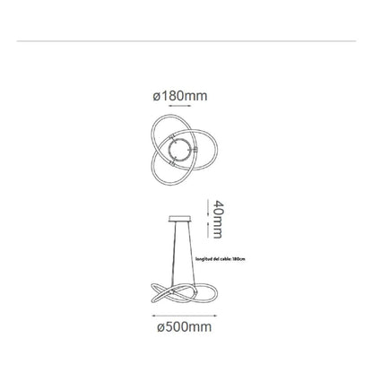 Lampara De Techo Espiral Decorativa Infinita