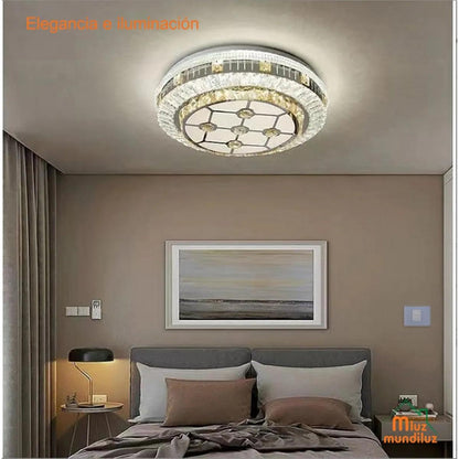 Lámpara Plafon De Techo Cristal Super Elegante Modelo Opus.