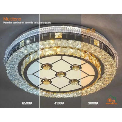 Lámpara Plafon De Techo Cristal Super Elegante Modelo Opus.