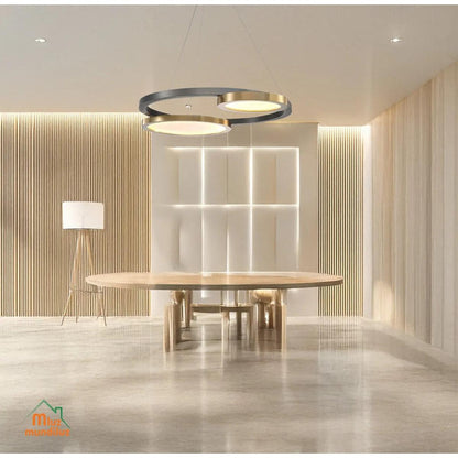 Lampara De Techo Con Aros Colgante Decorativa Titan