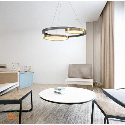 Lampara De Techo Con Aros Colgante Decorativa Titan