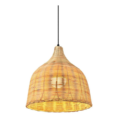 Lámpara De Ratán Colgante Decorativa Modelo Roma 3