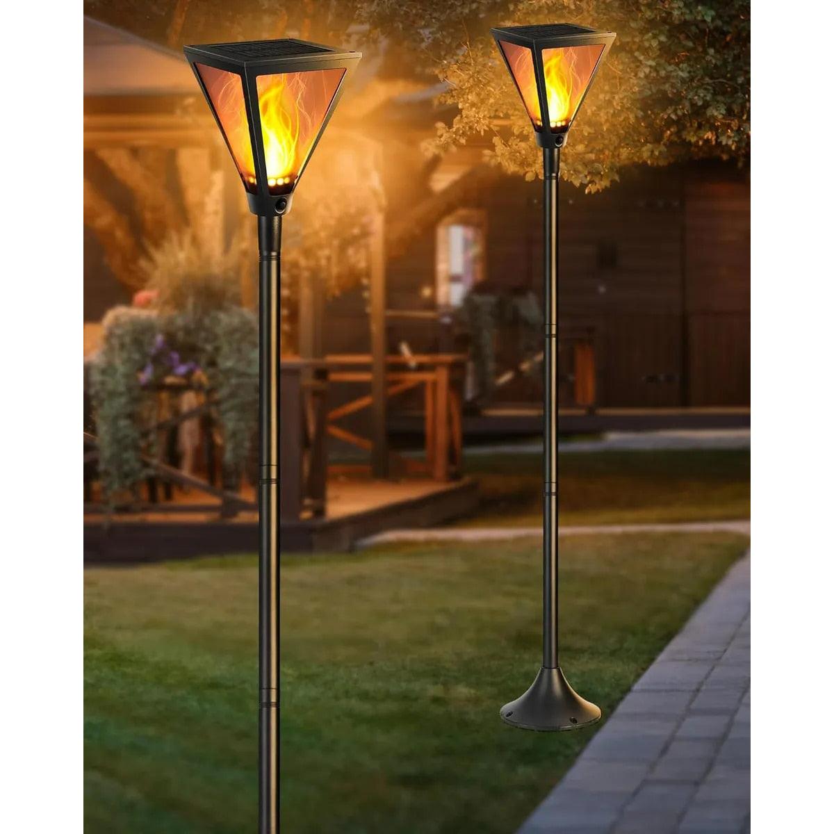 Poste Solar Para Jardin. Acero Inoxidable. Pack X 2 Unidades