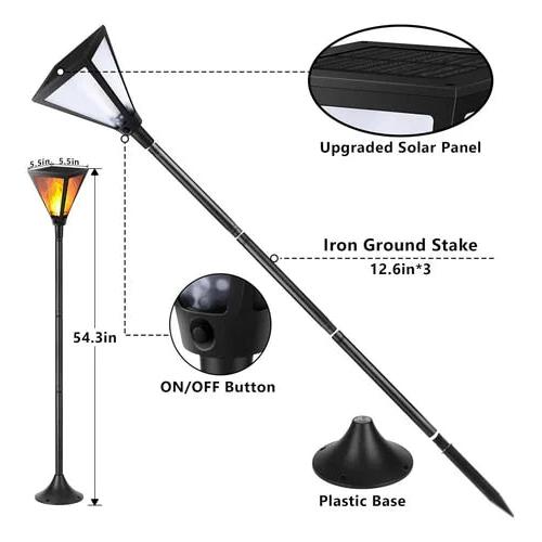 Poste Solar Para Jardin. Acero Inoxidable. Pack X 2 Unidades
