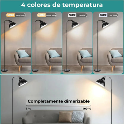 Lámpara De Piso Pie Inteligente Moderna Con Bombillo