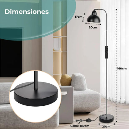 Lámpara De Piso Pie Inteligente Moderna Con Bombillo