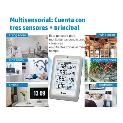 Termohigrometro Digital Multisensorial Con 4 Sensores