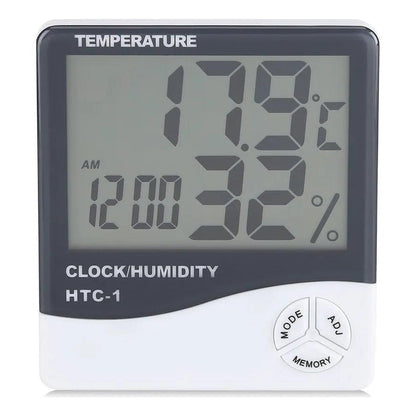Medidor Humedad Termo Hidrómetro Reloj Digital