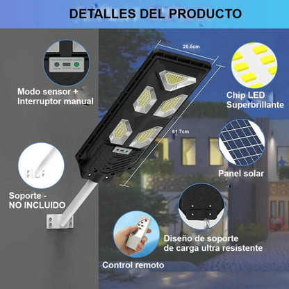 Lámpara Solar De Alumbrado Público 100w. Éxito Corp.