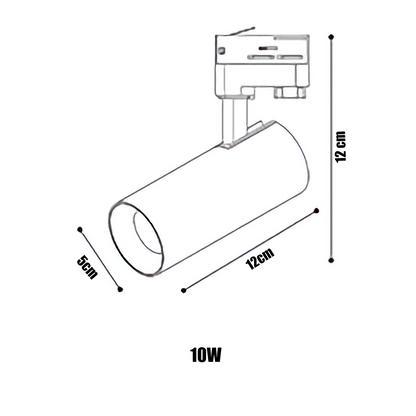 Lámparas Tipo Spot Con Riel De 1m X 3 Unid De 10w.