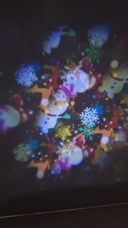 Proyector Reflector De Figuras De Navidad Giratorias.